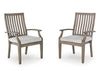 Rainier Ranch Outdoor Arm Chair with Cushion (Set of 2)