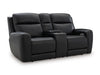 5Z-Comfort Power Reclining Loveseat with Console