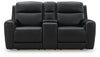 5Z-Comfort Power Reclining Loveseat with Console