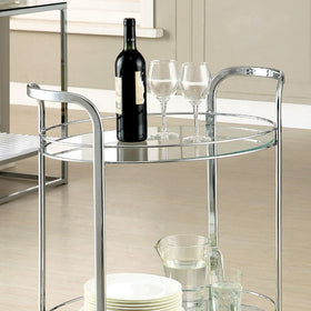 LOULE Chrome Serving Cart