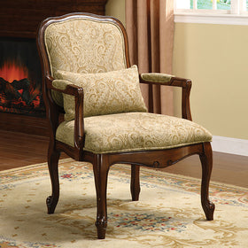 Waterville Beige/Dark Cherry Accent Chair