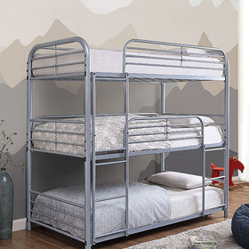 Opal Ii Silver Twin Triple Decker Bed