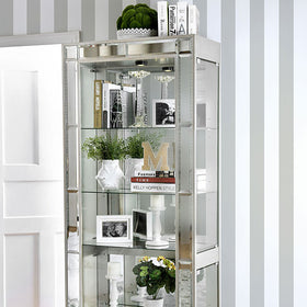 Carrollton Chrome Curio Cabinet