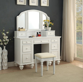 ATHY White Vanity w/ Stool