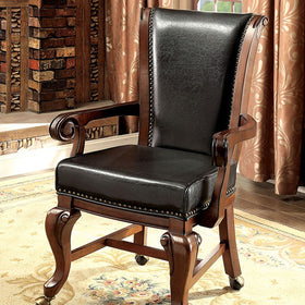 MELINA Brown Cherry/Black Arm Chair