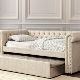 Leanna Daybed w Trundle Beige