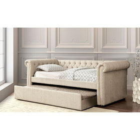 Leanna Daybed w Trundle Beige
