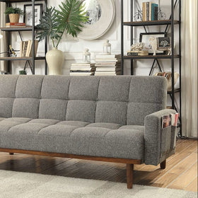 Nettie Gray/Oak Futon Sofa