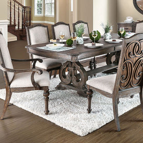 ARCADIA Rustic Natural Tone, Ivory Dining Table