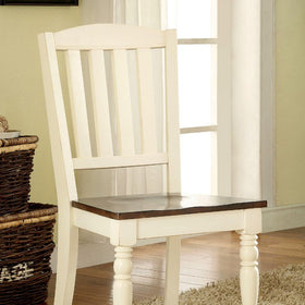 HARRISBURG Vintage White/Dark Oak Side Chair (2/CTN)