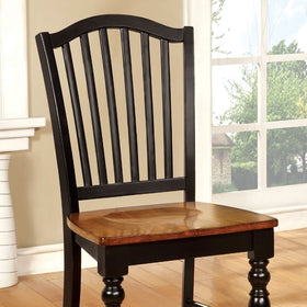 MAYVILLE Black/Antique Oak Side Chair (2/CTN)