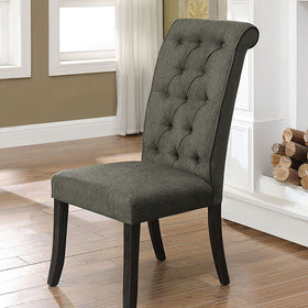 Sania III Gray/Antique Black Side Chair (2/CTN)