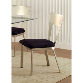 NOVA Silver/Black Side Chair (2/CTN)