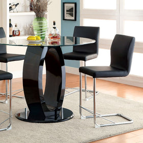 LODIA II Black Round Counter Ht. Table