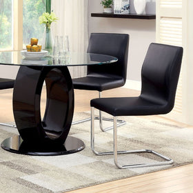 LODIA I Black Round Table