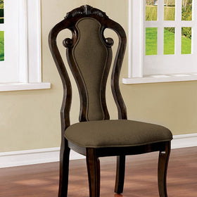 Rosalina Walnut/Beige Side Chair (2/CTN)