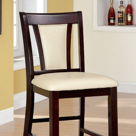 BRENT II Dark Cherry/Ivory Counter Ht. Chair (2/CTN)