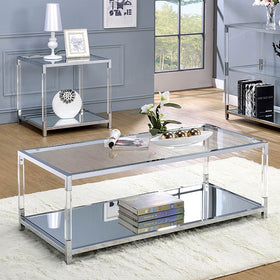 Ludvig Chrome/Clear Coffee Table