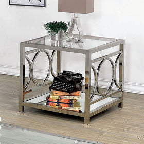 RYLEE Chrome End Table, Chrome