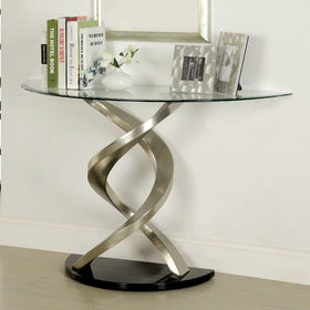 NOVA Satin Plated/Black Sofa Table