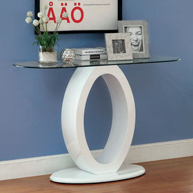 LODIA III White Sofa Table, White