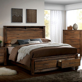 ELKTON Oak QUEEN BED