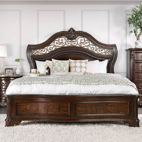 Menodora Brown Cherry Queen Bed