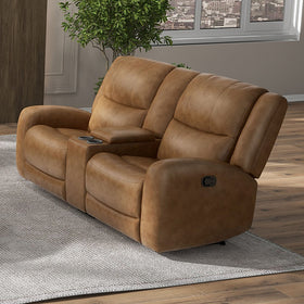 Leolinus Manual Recliner Loveseat w/ Console