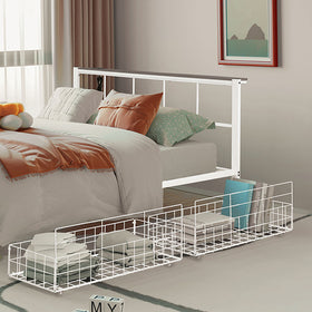 Nicoli Queen Metal Bed With Underbed Storage