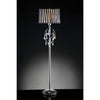 Arya Black/Chrome Floor Lamp, Hanging Crystal