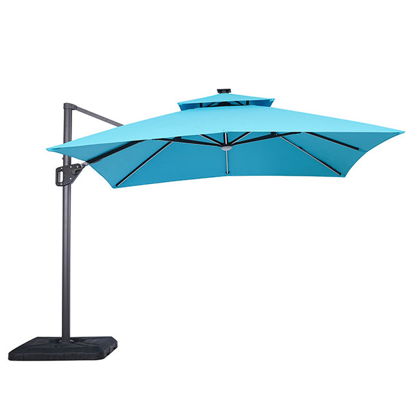 Sano 10 Ft Square Umbrella w/ Double Top w/ LED + 37